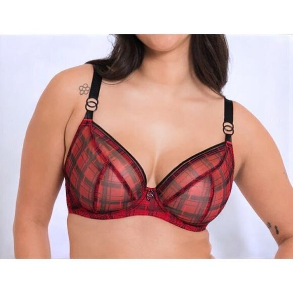 Curvy Kate Lifestyle Plunge Bra Check Print - 32G